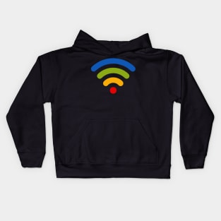 Rainbow Wi-Fi Symbol Kids Hoodie